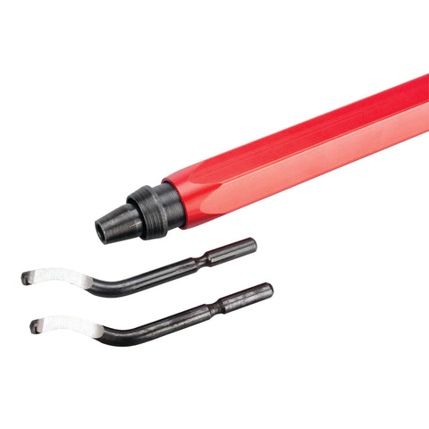 Versatile Pipe Reamer And Deburring Tool For Metal PVC And Conduit With Swivel Head And Quick Release Blade Change For Precise Burr Removal