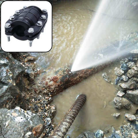 Pipe Repair Clamp Leak Sealer Emergency Water Pipe Repair Kit for PE PVC Steel and Iron Pipes fixing a leaking pipe