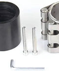 Heavy Duty Pipe Repair Clamp Kit For Plastic And Metal Pipes 60-65mm, includes stainless steel clamp, rubber liner, bolts, wrench