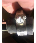 Close-up of installed Pipe Leak Repair Kit With 6 Patches And Stainless Steel Clamps, No Water Shut Off Needed on household pipe.