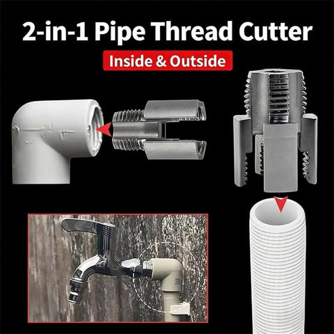 4 In 1 Water Pipe Wrench For Plumbing Repair With Internal And External Tapping And Threading Tool demonstration image