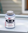 Non Hardening PTFE Enriched Pipe Thread Sealant For Plumbing Pro Grade And DIY Use That Stays Flexible And Leak Proof On Plastic And Metal Pipes One Quarter Pint Size On Table