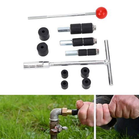 Pro Grade Pipe Water Stopper Kit With Stainless Steel Seal And Silicone Gaskets For Quick DIY Leakage Repair, Includes Wrench