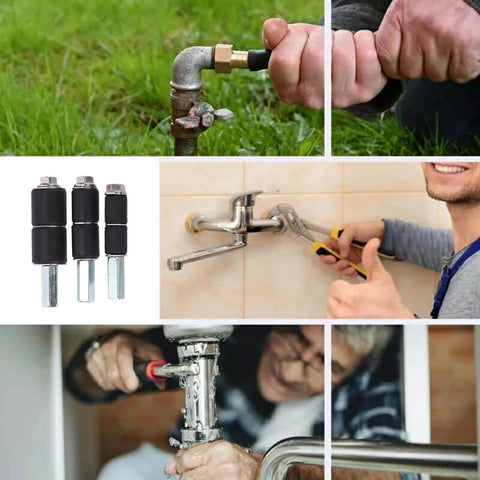 Pro Grade Pipe Water Stopper Kit With Stainless Steel Seal And Silicone Gaskets For Quick DIY Leakage Repair, Includes Wrench