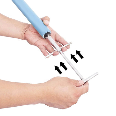 Hands demonstrating usage of Emergency Pipe Water Stopper Kit With Hot Melt Seal Needle And Stop Pin For Quick Plumbing Leak Repair Durable Tool For Pros And DIY Home Plumbers For Pro Installations