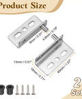 Heavy Duty Pivot Door Hinge Set 40 x 18 mm Concealed Shaft With Bushing Kit For Cabinets, image showing dimensions and parts