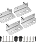 Heavy Duty Pivot Door Hinge Set 40 x 18 mm Concealed Shaft With Bushing Kit For Cabinets, Furniture And Wood Doors Iron Silver Finish 2 Pack