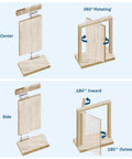 Heavy Duty Pivot Hinge For Wood Doors With Stainless Steel Hidden Door Hardware For Secret Doors And Bookshelves, shown in rotation view