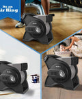 Pivoting Utility Fan For Home Job Site And Workshop By Air King With 3 Speeds 11.25 Inch ABS Plastic Body Grounded Outlets