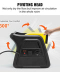 Side view of Pivoting Utility Fan 600 CFM High Velocity Floor Blower For Drying Cooling Ventilation And Exhaust With 300 Degree Pivot Portable Air Mover
