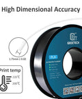 Filamento PLA in seta da 1,75 mm per 3D , argento metallizzato lucido, bobina da 1 kg con Tolerance dimensionale di 0,02 mm