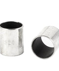 Plain Sleeve Bearing Set In Silver Tone, 2 Piece Metal Bore Sleeve With 20mm x 17mm x 15mm Dimensions, silver tone finish