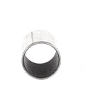 Front view of a Plain Sleeve Bearing Set In Silver Tone, metal bore sleeve with 20mm x 17mm x 15mm dimensions, silver tone finish.