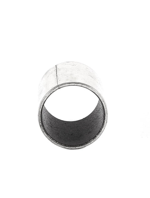 Front view of a Plain Sleeve Bearing Set In Silver Tone, metal bore sleeve with 20mm x 17mm x 15mm dimensions, silver tone finish.