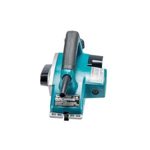 Rear view of a power tool Three And A Quarter Inch Planer With Tool Case Six Point Five Amp Motor Delivers Fast Smooth Stock Removal