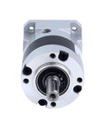Front view of ✝️ Gearbox 5 mm Shaft Size 66 lb Load Capacity 1-Pack Mgl Series Planetary Gearbox showing shaft and housing.
