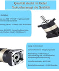 ✝️ Gearbox 60 mm Shaft Size 1-Pack Planetary Gearbox High Precision on blue informational background with specifications