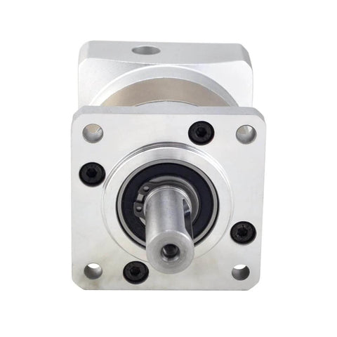 Front view of ✝️ Gearbox 8 mm Shaft Size 1-Pack Planetary Gearbox Gear Ratio for rotary equipment installation.
