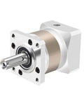 Front view of ✝️ Gearbox 8 mm Shaft Size 1-Pack Planetary Gearbox Gear Ratio with strong housing and smooth mesh for industrial use.