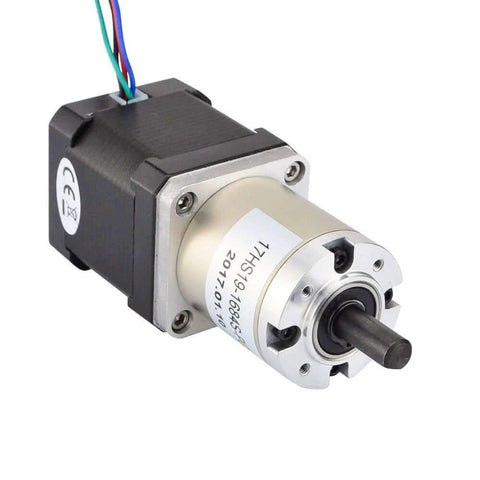 51:1 Planetary Gearbox High Torque Nema 17 Stepper Motor for Precision Camera DIY, side view