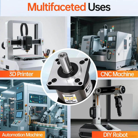 Ratio 10:1 Planetary Gearbox for Nema 23 Stepper Motor 57-67mm Backlash 15 arcmin Input Shaft 21mm φ8mm in robotic and CNC applications