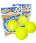 Plastic Baseball (4 Pack - Official Brand) - Made in USA, two packs with yellow plastic balls, designed for backyard play