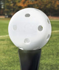 Plastic Baseballs - MLB - Includes 8 Balls for Batting Practice or Backyard Baseball Play - Replacement Balls – 70mm Official Baseball Size - White, shown on tee