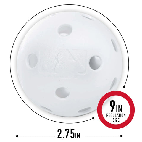 Plastic Baseballs - MLB - Includes 8 Balls for Batting Practice or Backyard Baseball Play - 70mm size with MLB logo