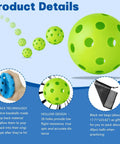 Product details: 50 Pack Baseball Practice Balls Plastic Training Balls Lightweight Hollow Softballs with a Drawstring Bag for Hitting