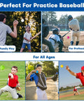 Baseball practice with kids and adults using 50 Pack Baseball Practice Balls Plastic Training Balls Lightweight Hollow Softballs for Hitting.