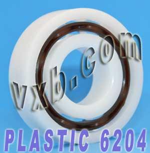 Plastic Bearing POM 6204 Glass Balls 20x47x14 - VXB Ball Bearings
