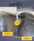 Before and after car bumper repair using 110V Plastic Welding Machine 50W Auto Bumper Repair Kit with durable stainless staples