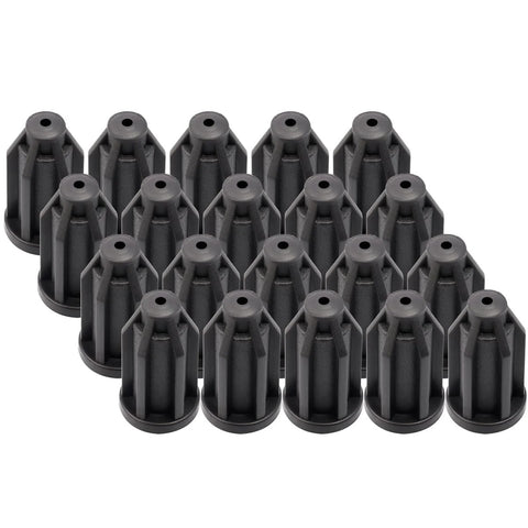 20 Pcs Caster Socket Sleeve Round Inserts For Standard Tubes And 1 Inch Caster Wheels, 7 16 Inch Inside Stem And 1 Inch Outside Diameter