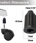 20 Pcs Caster Socket Sleeve Round Inserts For Standard Tubes And 1 Inch Caster Wheels, 7 16 Inch Inside Stem measured
