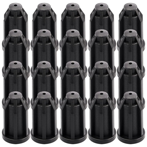 20 Pcs Caster Socket Sleeve Round Inserts For Standard Tubes And 1 Inch Caster Wheels, 7 16 Inch Inside Stem And 1 Inch Outside Diameter