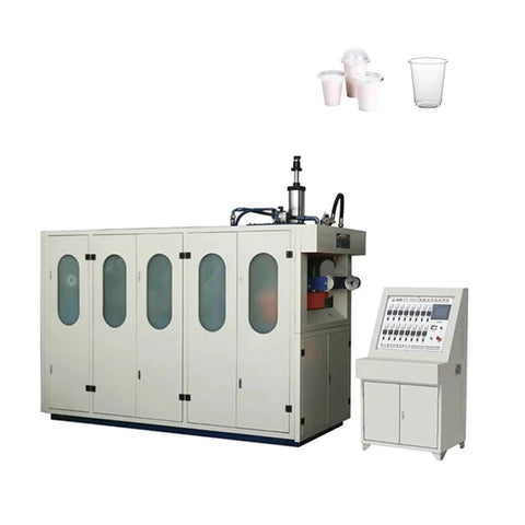 Heavy Duty Disposable Plastic Cup Making Machine With Fully Automatic Thermoforming System And In Mold Cutting on display