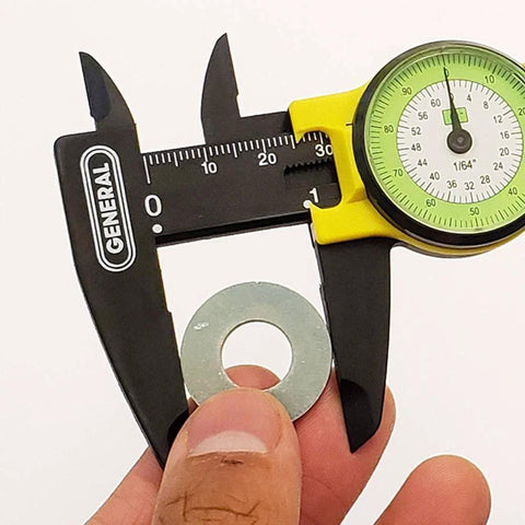 Plastic Dial Caliper 0 To 6 Inch Range With Inside Outside Depth And Step Readouts Lightweight Fiberglass Reinforced Body