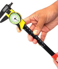 Plastic Dial Caliper 0 To 6 Inch Range With Inside Outside Depth And Step Readouts Lightweight Fiberglass Reinforced Body.