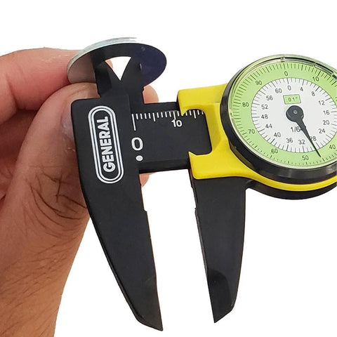 Plastic Dial Caliper 0 To 6 Inch Range With Inside Outside Depth And Step Readouts Lightweight Fiberglass Reinforced Body