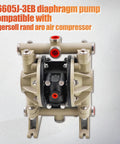 Front view of Raodelupe 66605J-3EB 1/2 Inch Plastic Diaphragm Pump Compatible with Ingersoll Rand ARO Air Compressor 66605J3EB