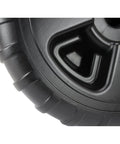 Heavy-Duty Plastic Roll-In Dock and Boat Lift Wheel, 24 Inch Diameter, Black, 800 Lb Capacity Per Wheel, close-up of tread