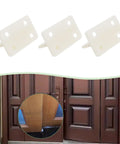 10 Pcs Plastic Door Floor Guides For Wooden Sliding Doors Bottom Guide Milky White 44x26x17mm With 2.2mm Hole Diameter.