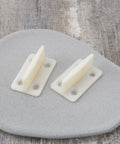 10 Pcs Plastic Door Floor Guides For Wooden Sliding Doors Bottom Guide Milky White 44x26x17mm With 2.2mm Hole Diameter