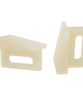 8 Piece Plastic Door Bottom Track Kit With 8 Screws For Sliding Door Track System White N7015 Wheel Fixing Clips photo