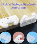 12 Pack Plastic Drawer Guides Center Mount Rails And Brackets White Replacement Parts on wood surface