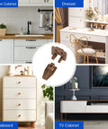 Plastic Drawer Slides And Guides 2 Pack for center mount drawer repair with installation screws, shown with different furniture types