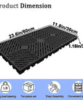10 Pcs Lightweight Plastic Pallets 11.8 By 23.6 By 1.18 Inch Waterproof Moisture Proof Floor Pallets For Garage Basement Industrial Storage With Grid Ventilation Blue And Black