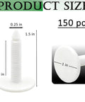 1 3/8 Inch Foundation Pins And Plastic Insulation Masonry Fasteners, 150 Pack, white polypropylene, product dimensions