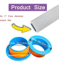 3 Pairs Plastic Stretch Film Hand Saver Handles For 3 Inch Core Wrap Film Manual Puller Grip For Shipping Packing Pallet And Moving Supplies Reusable Waterproof Plastic Tool with size specifications