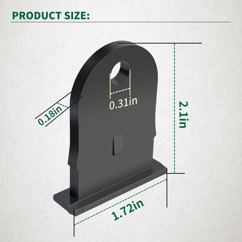 Diagram showing dimensions of Upgraded Plastic Hasp Latch For Outdoor Resin Shed Replacement Compatible With Cottage Doors And Resin Lock Substitutes.